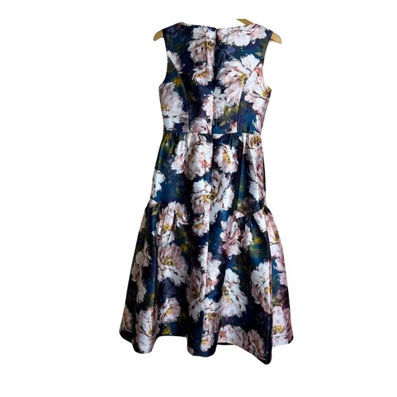 Kay Unger New York Lydia Tea Length Dress Womens Size 6 Wedding Guest Formal - Picture 11 of 12